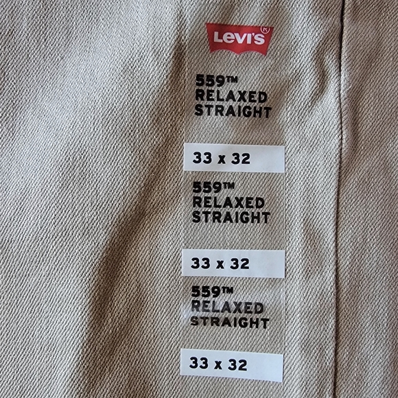 Men's 559 Relaxed Straight Fit Men'sJeans 33W x 32L Desert Taupe-Brown Stretch - Picture 3 of 9